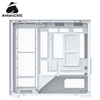 Gabinete Gaming AntarcChill Blanco de Media Torre con Vidrio Templado, Separación Superior e Inferior, MicroATX ITX, Refrigeración Líquida 360, USB3.0, en Stock