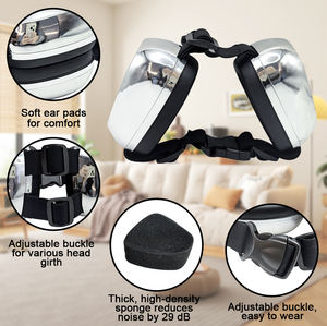 Cache-oreilles électroniques réutilisables pour animaux de compagnie-Style bandeau réutilisable pour feux d'artifice de voyage - Product Image 2