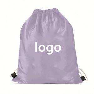 Hot Stationery Electronic Equipment School Sports <b>Backpack</b> Storage Girl Kids Purple Drawstring Bag Cute - Product Image 1