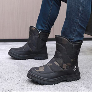 Botas de Nieve Unisex para Invierno, Impermeables, Cálidas, con Tacón Medio, Antideslizantes, Resistentes al Desgaste, a Prueba de Frío, de Algodón - Product Image 1