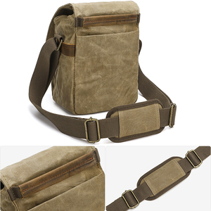 Wholesale Vintage <strong>Small</strong> Canvas Compact Sling <strong>Camera</strong> <strong>Bag</strong> Water-Resistant Shoulder <strong>Bag</strong> for DSLR SLR Photography <strong>Camera</strong> - Product Image 4