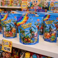 Sachet Doypack BOPP à fermeture éclair pour jouets de dessin animé, prêt à la vente au détail, pour présentation en magasin d'enfants, personnalisable OEM