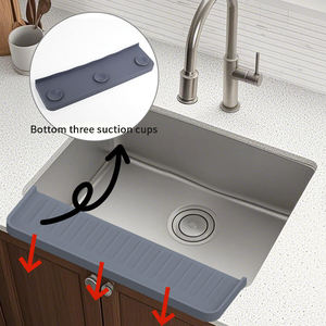 Protections de bord de lavabo en silicone avec ventouse, protection anti-éclaboussures multifonction pour évier, protections de comptoir pour évier de cuisine - Product Image 2