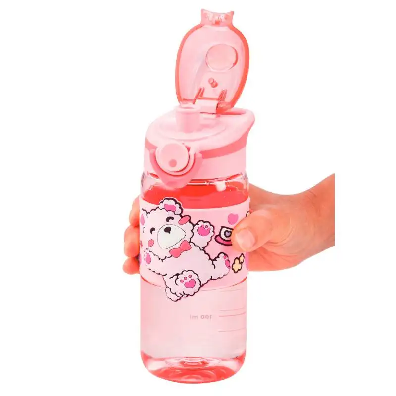 PINKAH amazon top seller 2022 18oz plastic tritan water bottle with flip top lid with spout 3D sleeve