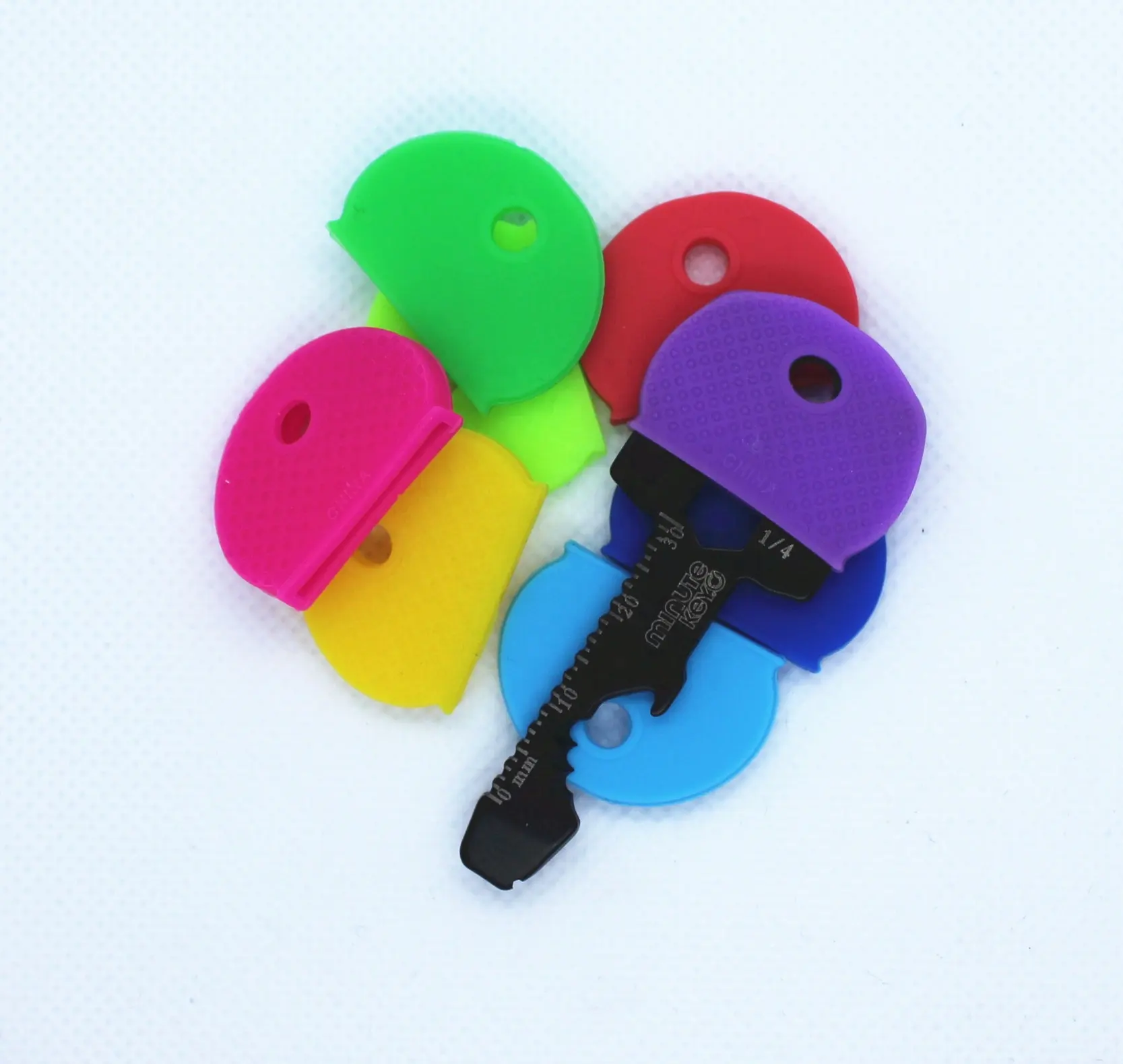 Capas chaves conjunto de etiquetas identificador chave plástico anéis em cores variadas