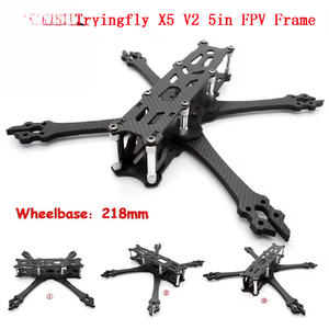 Kits de Chasis para Dron FPV RC Tryingfly X5 V2, Distancia entre Ejes de 218 mm para Quadcopter de Carreras FPV de 5 Pulgadas, Tipo de Producto: Piezas y Accesorios RC - Product Image 2