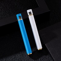 Briquet Xi Qing à flamme souple gonflable, couleur dégradée, design fin, en métal, accessoire de fumeur portable