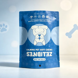 Custom Printed Dog Cat Nutritional Supplement Packaging Bag Resealable Moisture Proof Pet Snack Packaging Stand Up Pouch - Product Image 5