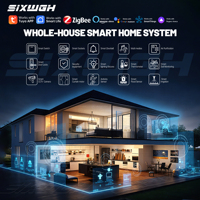Sistema Completo de Hogar Inteligente de Lujo SIXWGH con Pantalla OLED, Sistema Operativo Tuya, Automatización de Toda la Casa, Control por Voz y Aplicación, Iluminación Inteligente y Cortinas