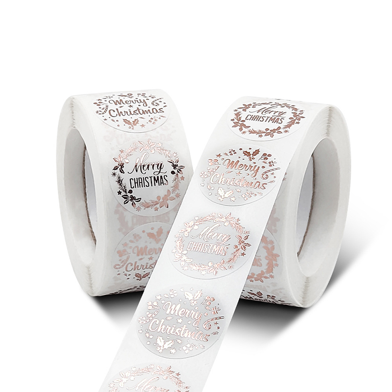Custom Christmas Rose Gold Foil Adhesive