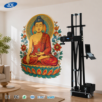 Imprimante murale 3D à roulettes à faible coût d'encre pour fresques murales en ciment, machine à jet d'encre verticale portable, 220V, idéale pour les entreprises de démarrage en Inde
