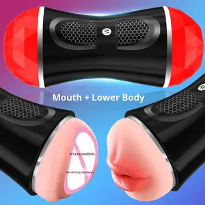 Mannen Auto-Verwarming Stuwende Seksspeeltje Realistische Orale Seks Simulator 10 Vibrerende Modi Handsfree Mannelijke Vliegtuig Cup Vagina - Product Image 3