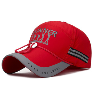 Topi memancing bertepi lebar pria, topi reflektif penahan angin tali malam Strip reflektif untuk musim semi musim panas-topi bisbol - Product Image 3