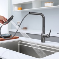 Robinet de lavabo ELOILO Premium en laiton massif, avec douchette extractible, robinet de lavabo multifonctionnel à sortie d'eau réglable pour les designers d'intérieur