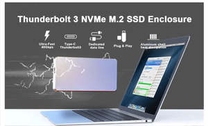 8 ТБ NVME M2 SSD корпус 40 Гбит/с Thunderbolt <span class=keywords><strong>3</strong></span> Type-C алюминиевый корпус для ноутбука/настольного компьютера <span class=keywords><strong>2</strong></span>,5 SATA SSD включает в себя кабельную коробку Thunderbolt - Product Image 6