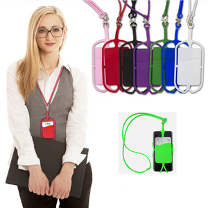 Funda de silicona para teléfono inteligente con tarjetero, cordón de silicona, soporte para tarjetas de celular, logotipo personalizado - Product Image 3
