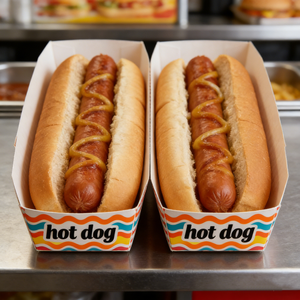 Envase Desechable <span class=keywords><strong>para</strong></span> Comida Rápida <span class=keywords><strong>para</strong></span> Llevar, Envase de Papel Kraft <span class=keywords><strong>para</strong></span> Hot Dogs y Salchichas, Bandeja <span class=keywords><strong>para</strong></span> Hot Dogs, Caja de Papel <span class=keywords><strong>para</strong></span> Comida Rápida - Product Image 1