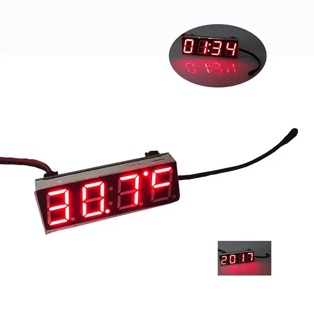 Rot 3 In 1 LED DS3231SN Digitaluhr Temperatur Spannungs modul Zeit thermometer Voltmeter DC 5-30V