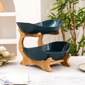 Estante de Bambú de Múltiples Niveles para Frutas, Bandeja de 2 o 3 Capas para Aperitivos, Estante de Exhibición para Cocina, Organizador de Almacenamiento - Product Image 2