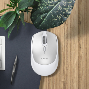 เมาส์ไร้สาย Havit MS52GT 2.4GHz สำหรับสำนักงาน ดีไซน์มินิแบบเหลว เมาส์ไร้สายแบบออปติคอล ปรับแต่งได้ - Product Image 5