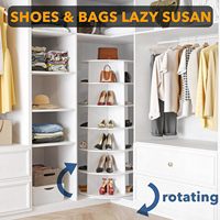 Meuble à chaussures rotatif multi-niveaux de style nordique – Présentoir à sacs pour centres commerciaux et usage domestique – Organisateur de chaussures à 360 degrés