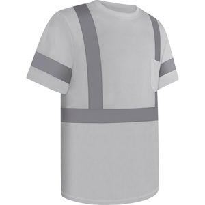Camiseta Deportiva Personalizada para Exteriores con Bolsillo en el Pecho, Cinta Reflectante, Secado Rápido, Transpirable, Ropa de Trabajo, Camiseta de Entrenamiento - Product Image 1
