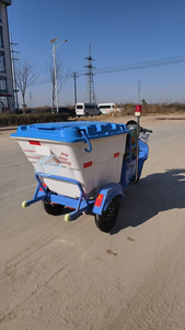 Triciclo Eléctrico de Saneamiento, Camión Recolector de Residuos de 500L, Motor de 580W, Absorción de Impactos Hidráulica, Carga Útil de 200kg, 30km/h - Product Image 3
