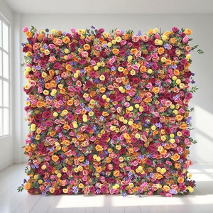 Mới đến 5D siêu thực hoa mẫu đơn hoa nhân tạo tường cho trang trí đám cưới bối cảnh - Product Image 1