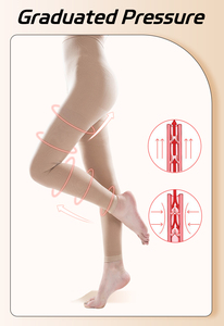 Calcetines Altos hasta la Rodilla, Translúcidos, Sólidos, Modernos, Funcionales, de Alta Elasticidad, con Cintura Ancha para Facilitar el Uso y Mayor Comodidad - Product Image 3