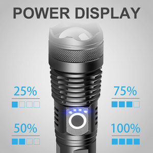 Đèn pin sạc USB <span class=keywords><strong>Led</strong></span> Đèn pin có thể phóng to công suất cao <span class=keywords><strong>5</strong></span> chế độ Xhp50 Đèn cầm tay tích hợp pin để câu cá ngoài trời - Product Image 5