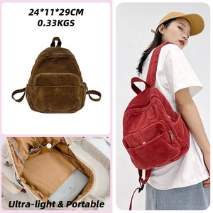 5 màu sắc phía trước túi lớn có thể điều chỉnh dây đeo vai unisex sinh viên vải to sợi vải Vai Túi Xách trường ba lô nhỏ - Product Image 2