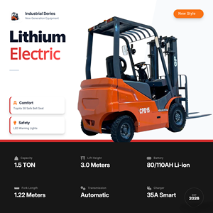 סין הליי קטן 1.5 חשמלי מלגזה cpd15 ארבעה גלגלים מנוע מושב ac מנוע מושב 6 מ 'הרמת גובה החווה בשימוש מזרן - Product Image 2