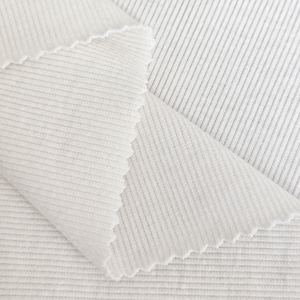 Chất Lượng Cao Tùy Chỉnh Đồng Bằng Nhuộm 280gsm Polyester Cotton Pha Trộn 2X1 2X2 Cuff Cổ Áo Sườn Vải Cho T-Shirt Quần Áo - Product Image 3