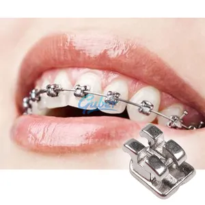 Vente en gros d'équipement d'orthodontie dentaire Guber Mini Mesh Base Supports métalliques Bretelles avec code couleur
