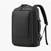 Sac à dos tendance, tissu de haute qualité, imperméable, sac à dos pour ordinateur portable, extensible, sac de voyage d'affaires avec USB