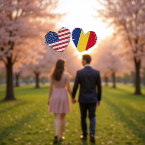 Camiseta de manga larga con bandera de Rumania y corazón, para el Día de San Valentín, estilo rumanio americano - Product Image 3