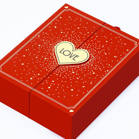 Boîtes d'emballage de bijoux personnalisées pour la Saint-Valentin, gaufrage, écologiques, recyclables, pour petite amie - bagues, boucles d'oreilles, colliers