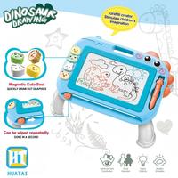 Jouets de dessin HTL, jouets éducatifs, design de dinosaure de dessin animé, tableau de dessin effaçable coloré pour enfants, tablette d'écriture pour tout-petits
