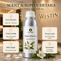 Huile parfumée pour diffuseur d'ambiance hôtelier Westin White Tea 1KG, Huile de diffuseur d'arômes pour hôtels, Fournisseur en gros