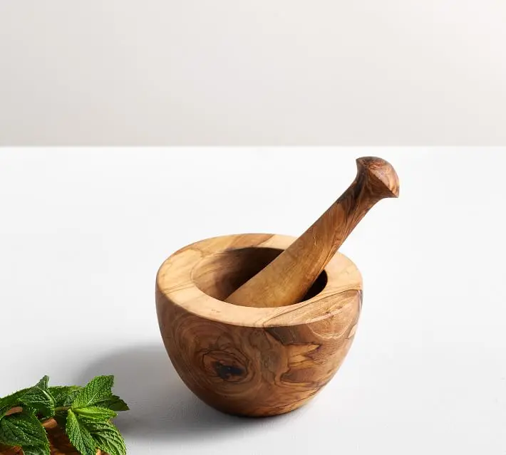 Оптовая продажа уникальных круглых мини-растворов и пестиков из оливкового дерева