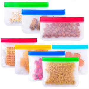 Sac de conservation alimentaire réutilisable, écologique, étanche, avec logo personnalisé, en matériau PEVA, pour le lait, <span class=keywords><strong>les</strong></span> sushis, <span class=keywords><strong>les</strong></span> chewing-gums et <span class=keywords><strong>les</strong></span> collations - Product Image 1