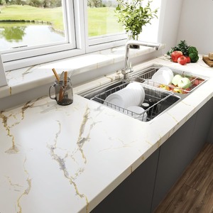 Vàng mạ vàng mô hình đá cẩm thạch và dập nóng lá PVC tấm đá cẩm thạch khách sạn, TV nền trang trí bảo vệ phim - Product Image 2