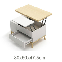 Table basse relevable multifonctionnelle avec rangement et hauteur réglable pour salon