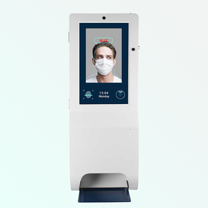 Pantalla LCD de Señalización WiFi de 21.5 Pulgadas, <span class=keywords><strong>Reproductor</strong></span> de Publicidad, Kiosco con Detección de Temperatura y Dispensador Automático de Desinfectante de Manos Digital - Product Image 1