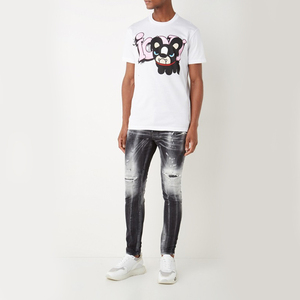 DiZNEW OEM-pantalones vaqueros rasgados para <span class=keywords><strong>hombre</strong></span>, <span class=keywords><strong>Jeans</strong></span> desgastados personalizados de alta calidad, Estilo Vintage, para motorista, cónico - Product Image 3