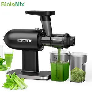 Biolomix Bpa Gratis Slow Masticating Vijzel Sapcentrifuge Groente-en Lage Snelheid Sapcentrifuge Compact Koude Pers Juicer Machine