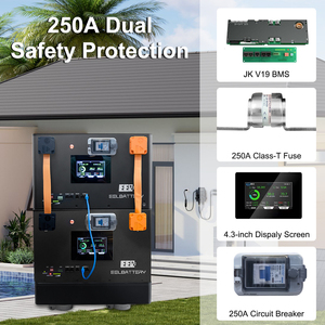 Bộ bảo vệ kép <span class=keywords><strong>DIY</strong></span> EEL V6 jikong V19 BMS 16S LiFePO4 280Ah 314Ah JK BMS với cầu dao DC + cầu chì + màn hình LCD JK BMS cho hộp pin 48V - Product Image 2