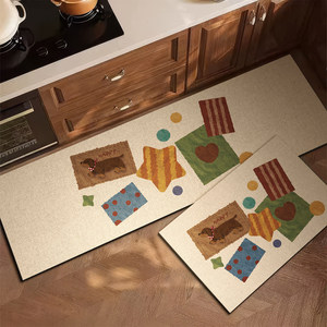 Cute Cartoon <strong>Kitchen</strong> Rugs Set Non Slip and Washable <strong>Floor</strong> Mats Absorbent <strong>Runner</strong> for <strong>Kitchen</strong> Sink Laundry Room - Product Image 1