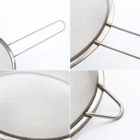 Ustensiles de cuisine : Ensemble de 3 passoires et filtres en acier inoxydable à mailles fines pour pots et casseroles