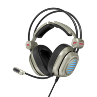 Mikrofon penghilang kebisingan ENC, Headset logam isolasi suara earbud Gaming kabel USB 53mm 7.1 Omnidirectional